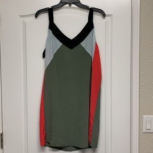 Equipment femme silk color block dress L